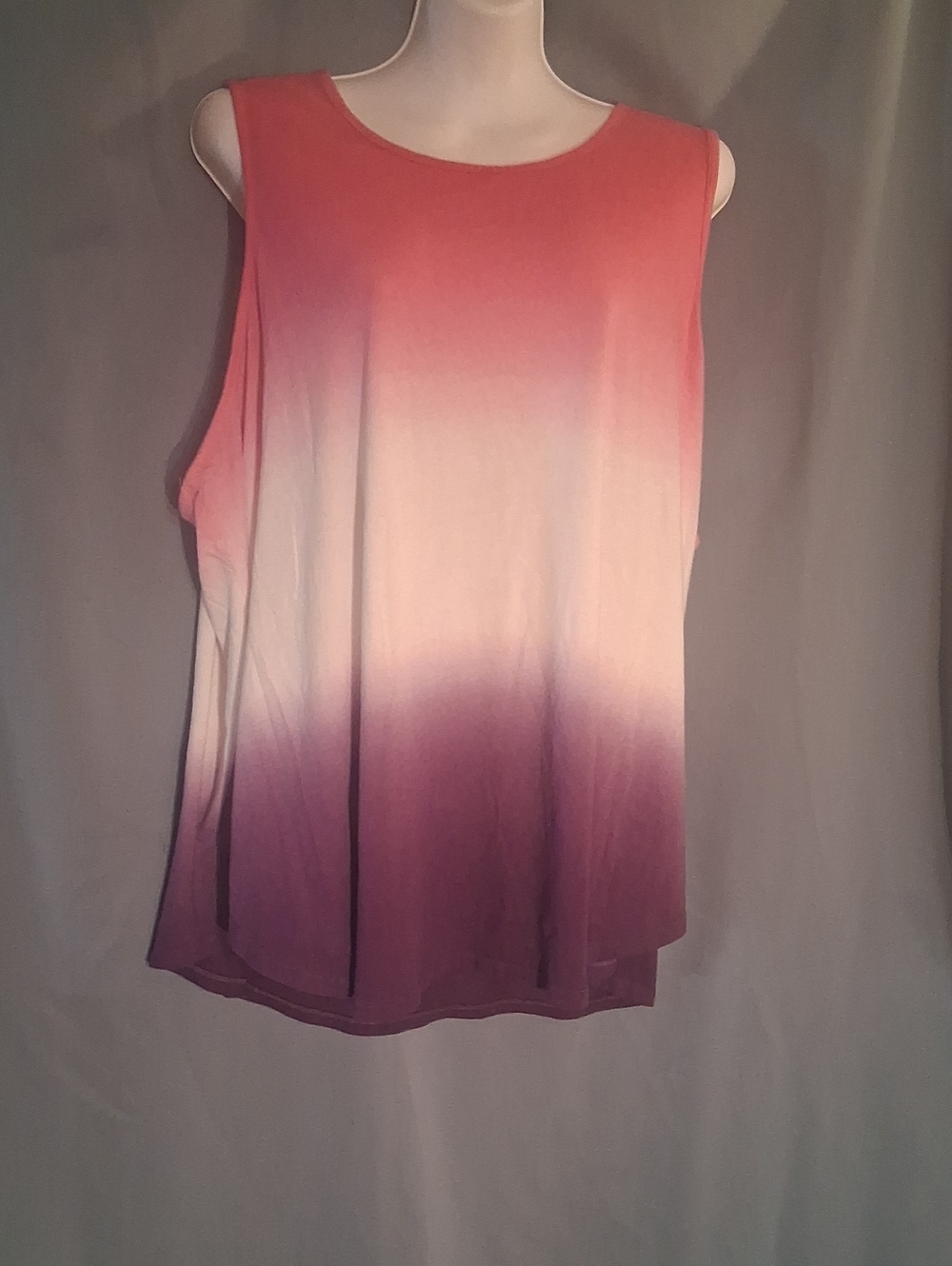Sleeveless Ombre Pink to Purple Women’s Tank Top